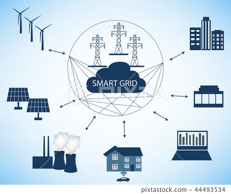 Smart Grid concept 44493534