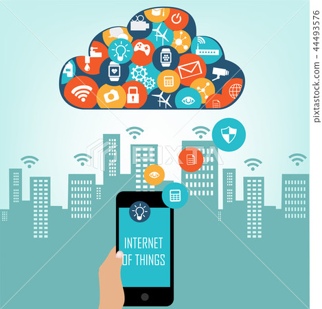 Smart City and Internet of things concept 44493576