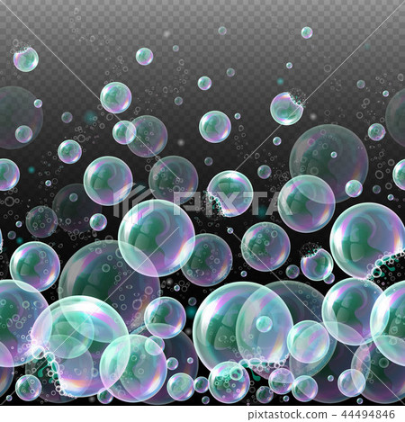 3d soap transparent bubbles. Water spheres, realistic balls, soapy balloons, soapsuds. 3d soap transparent bubbles. Water spheres, realistic balls, soapy balloons, soapsuds. 44494846