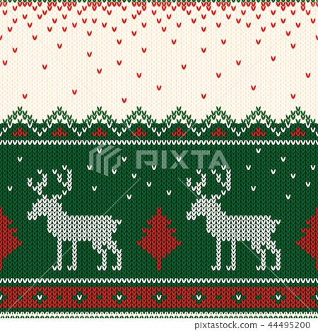 Christmas knitted pattern. Winter geometric. Christmas knitted pattern. Winter geometric. 44495200