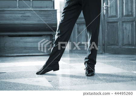 Ballroom dancers dancing couple 44495260