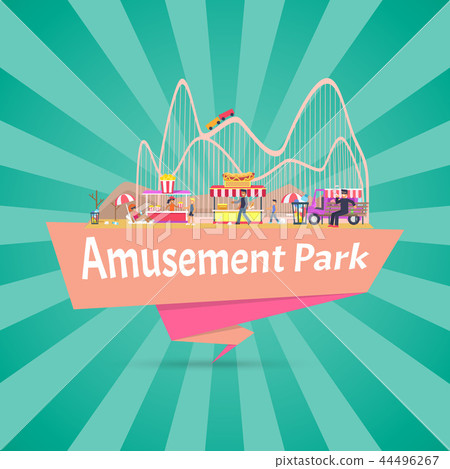 Amusement Park Banner, Title Vector Illustration 44496267