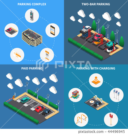 Parking Isometric Concept 44496945