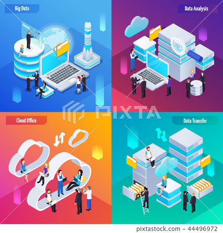 Big Data Isometric Concept - Stock Illustration [44496972] - PIXTA