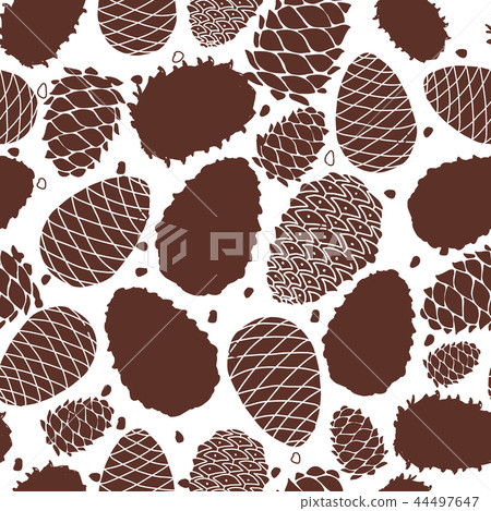 Cedar cones, seamless pattern for your design 44497647