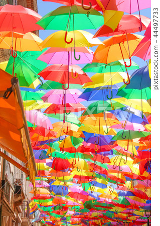 Portugal Colorful Umbrella Ageda Agueda 44497733