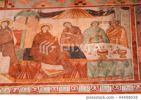 Kutaisi, Georgia. Medieval Frescoes In Gelati Monastery Kutaisi, Georgia. Medieval Frescoes In Gelati Monastery 44498038