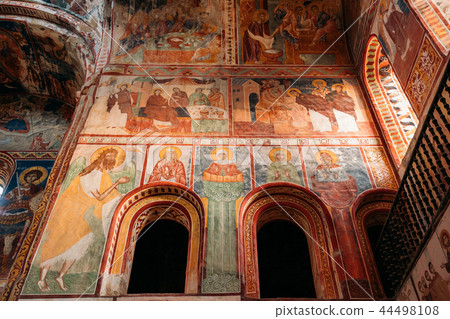 Kutaisi, Georgia. Medieval Frescoes In Gelati Monastery Kutaisi, Georgia. Medieval Frescoes In Gelati Monastery 44498108