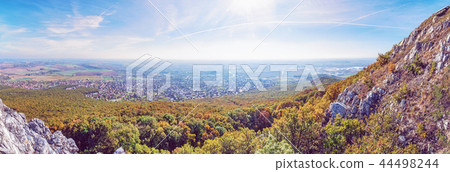 Panoramic view of the Nitra city from Zobor hill Panoramic view of the Nitra city from Zobor hill 44498244
