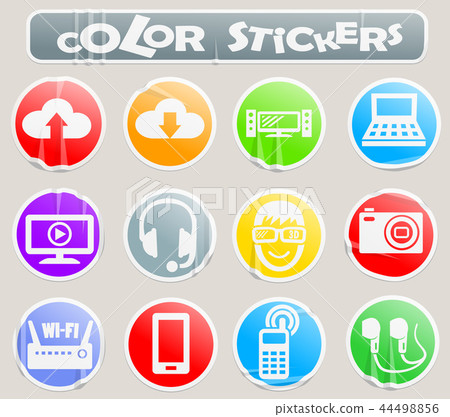 Hi tech color stickers Hi tech color stickers 44498856