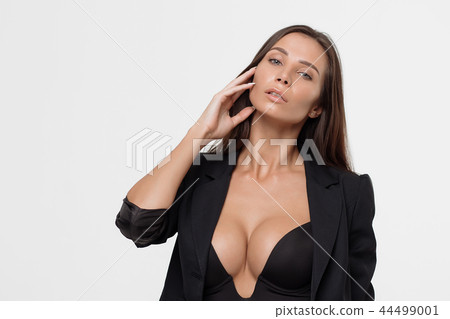 Passionate lady with deep neckline 44499001