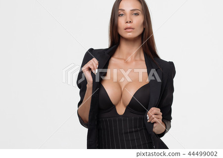 Passionate lady with deep neckline 44499002