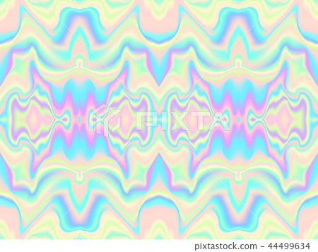 Holographic waves seamless pattern. Vector illustration 44499634
