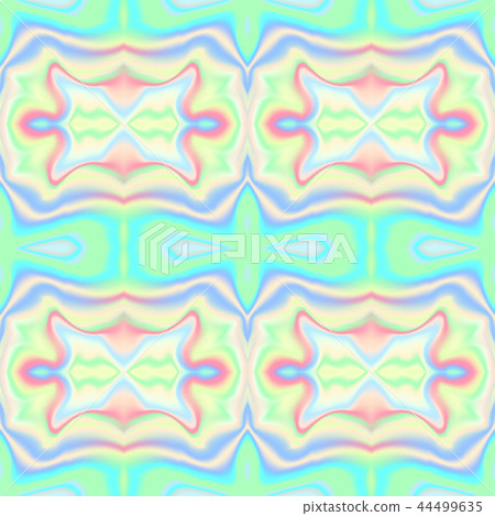 Holographic waves seamless pattern. Vector illustration 44499635