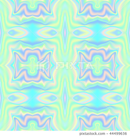 Holographic waves seamless pattern. Vector illustration 44499636