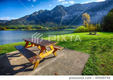 Place to relax at the lake in the mountains Place to relax at the lake in the mountains 44499748