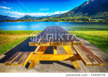 Place to relax at the lake in the mountains Place to relax at the lake in the mountains 44499749