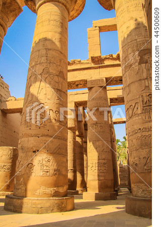 Ruins of the beautiful ancient temple in Luxor. Ruins of the beautiful ancient temple in Luxor. 44500609