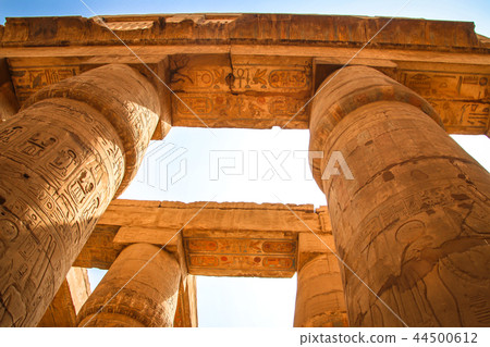 Ruins of the beautiful ancient temple in Luxor. Ruins of the beautiful ancient temple in Luxor. 44500612