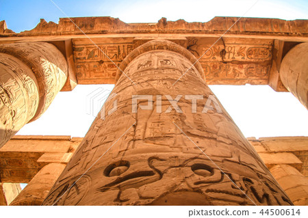Ruins of the beautiful ancient temple in Luxor. Ruins of the beautiful ancient temple in Luxor. 44500614