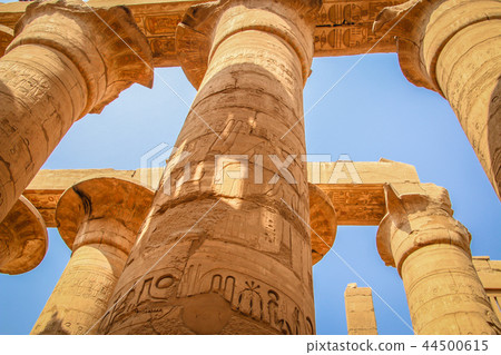 Ruins of the beautiful ancient temple in Luxor. Ruins of the beautiful ancient temple in Luxor. 44500615