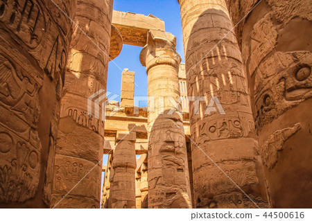 Ruins of the beautiful ancient temple in Luxor. Ruins of the beautiful ancient temple in Luxor. 44500616