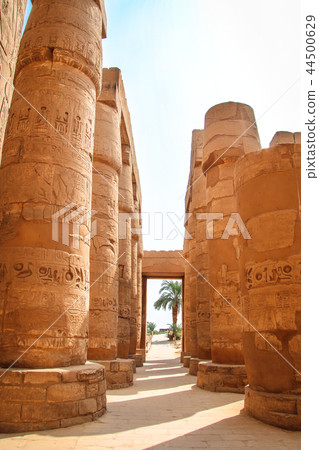 Ruins of the beautiful ancient temple in Luxor.  44500629