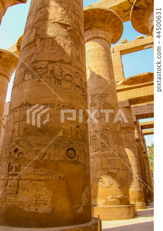 Ruins of the beautiful ancient temple in Luxor. Ruins of the beautiful ancient temple in Luxor. 44500631