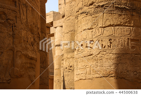 Ruins of the beautiful ancient temple in Luxor. Ruins of the beautiful ancient temple in Luxor. 44500638