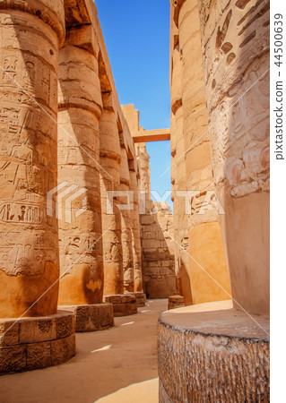 Ruins of the beautiful ancient temple in Luxor. Ruins of the beautiful ancient temple in Luxor. 44500639