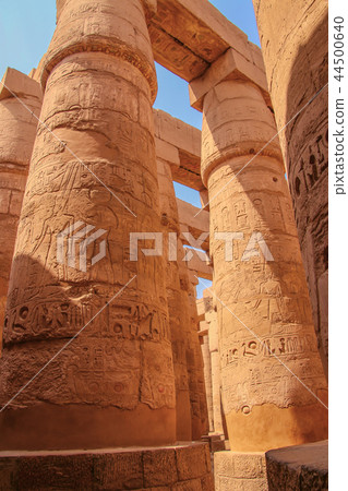 Ruins of the beautiful ancient temple in Luxor. Ruins of the beautiful ancient temple in Luxor. 44500640