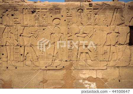 Ruins of the beautiful ancient temple in Luxor. Ruins of the beautiful ancient temple in Luxor. 44500647