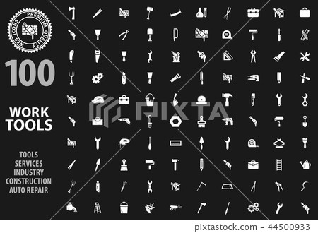 Work tools icons Paper set 44500933