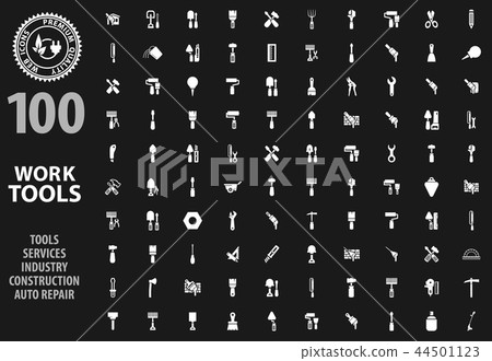 Work tools icons Paper set Work tools icons Paper set 44501123