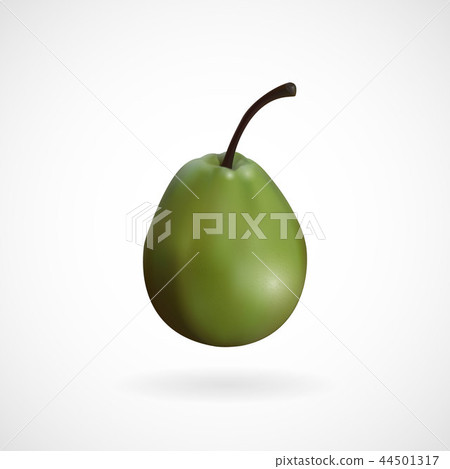 Realistic green pear, vector Realistic green pear, vector 44501317