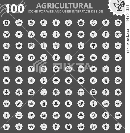 Agriculture icon set 44501331