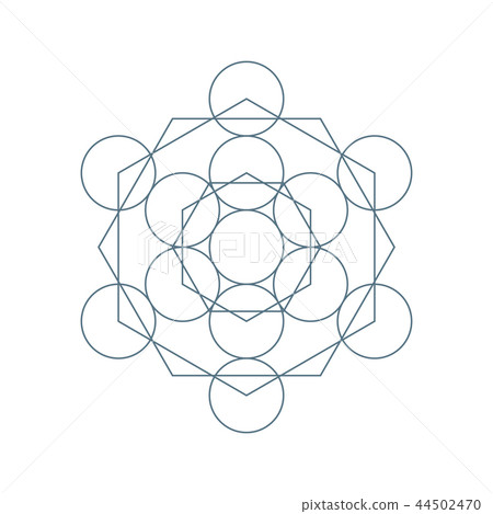 Flower of Life. Sacred Geometry. Symbol of Harmony and Balance. Vector 44502470