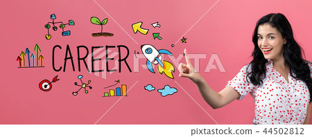 Career with young woman 44502812
