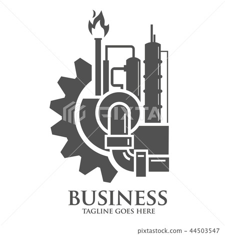 elegant and modern factory and industries logo  44503547