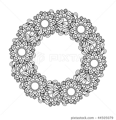 Floral Mandala Pattern 44505079