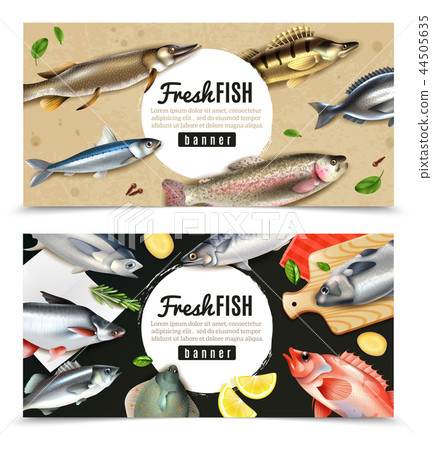 Fishes Horizontal Banners 44505635