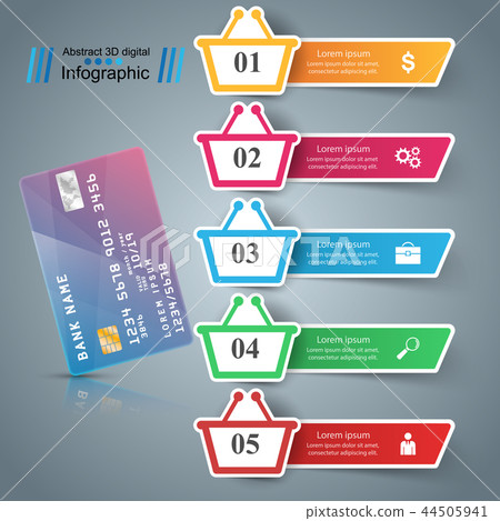 Shop infographic. Marceting icon. Buy and sell 44505941