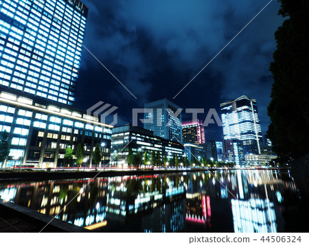 Hibiya night view Hibiya moat Nijubashi Square Tokyo Midtown Hibiya 44506324
