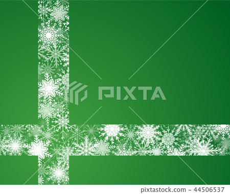 Snowflakes Ribbon Banner Christmas or New Year. 44506537
