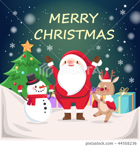 santa claus and reindeer santa claus and reindeer 44508236