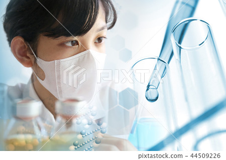 年輕的研究人員進行試 44509226