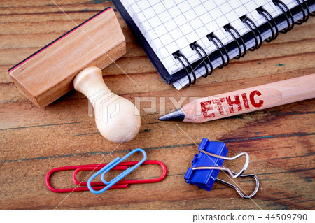 Ethic text on pencil 44509790