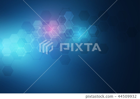 Molecular structure and chemical elements. Abstract molecules background. Science and digital Molecular structure and chemical elements. Abstract molecules background. Science and digital 44509932