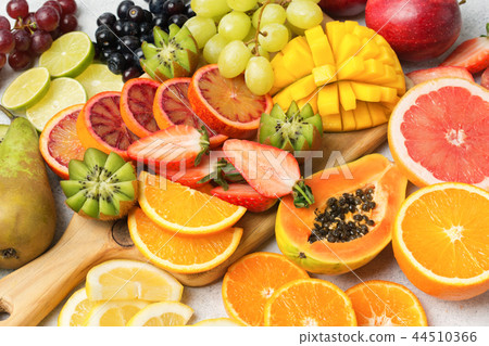 Rainbow fruits and berries Rainbow fruits and berries 44510366