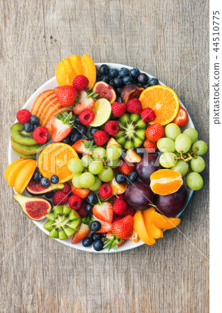 Raw fruits berries platter 44510775